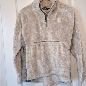 Beige North Face Quarter Zip Pullover